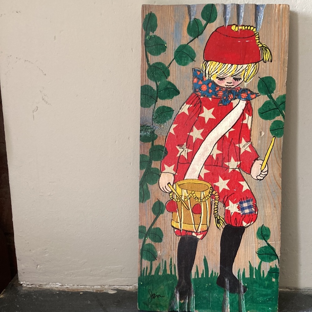 Vintage painting on wood - Picture 2 of 11